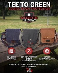 Lightweight Disc Golf Bag – Holds 10 Discs, Easy Carry, Durable Waxed Canvas, Bo
