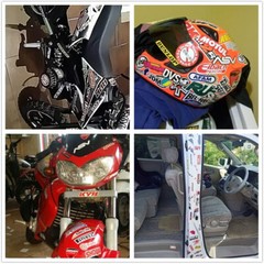120Pcs JDM Brand Logo Themed Waterproof Stickers Pack Car Motorcycle Racing Moto