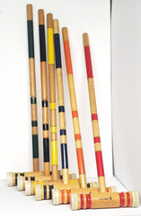 Croquet Mallets Multicolor Sportcraft Brand Set of 6 Replacements -GL460
