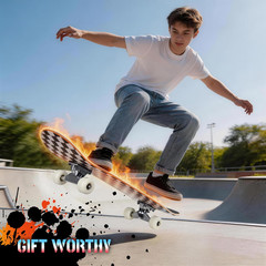 Pro Complete Skateboards for Beginners Girls Boys Kids Youths Teens Adults 31″X8