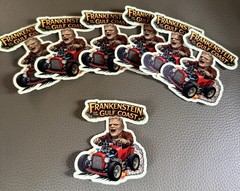 Frankenstein Of The Gulf Coast Stickers Glow In the dark