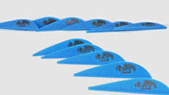 2.5″ Vanes Tonys All New Super Wave Archery Vanes Blue 50PK TNYSWV3343F