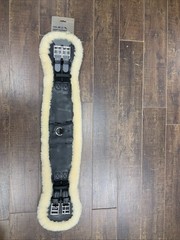 NEW Dressage Girth Sheepskin Size 30″ (75 cm) Black Leather.