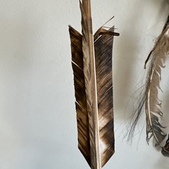 Deerskin Quiver Feathers Fringe and Arrows By Nora Long Navajo