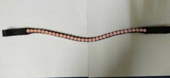 Wonderful Pink Stone Crystal Leather Browband For Horse.