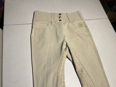Barn & Beyond Breeches Women’s 24 Khaki Full Seat Riding Pants Polyester 26×26