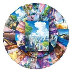 50pcs Anime Cartoon Street View Landscape Stickers Aesthetic Decal Scrapbook