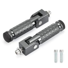 M8 Motorcycle Foot Pegs 90 Degree Foldable Bike Pegs CNC Anti-Skid Titanium