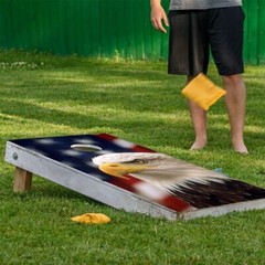 Bald Eagle Flag Cornhole Wraps Stickers Cornhole Skins Cornhole Wraps for Boards