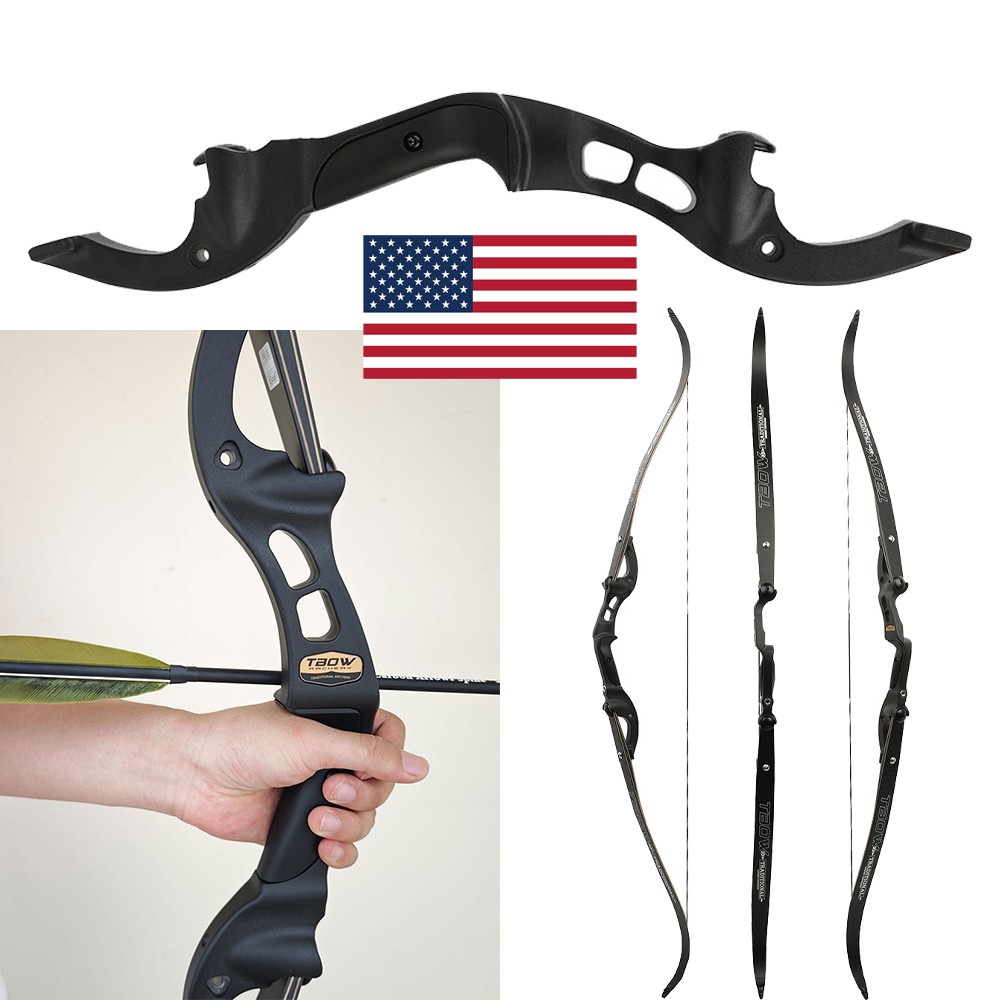 62″ Recurve American Hunting Bow 25-60lbs Gordon Limbs F-Interface Takedown RH