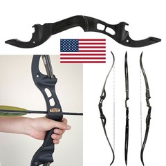 62″ Recurve American Hunting Bow 25-60lbs Gordon Limbs F-Interface Takedown RH