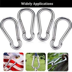3Inch Safety Spring Snap Hook, Ailengy 5/16I Galvanized Steel 30 Pack, Sliver