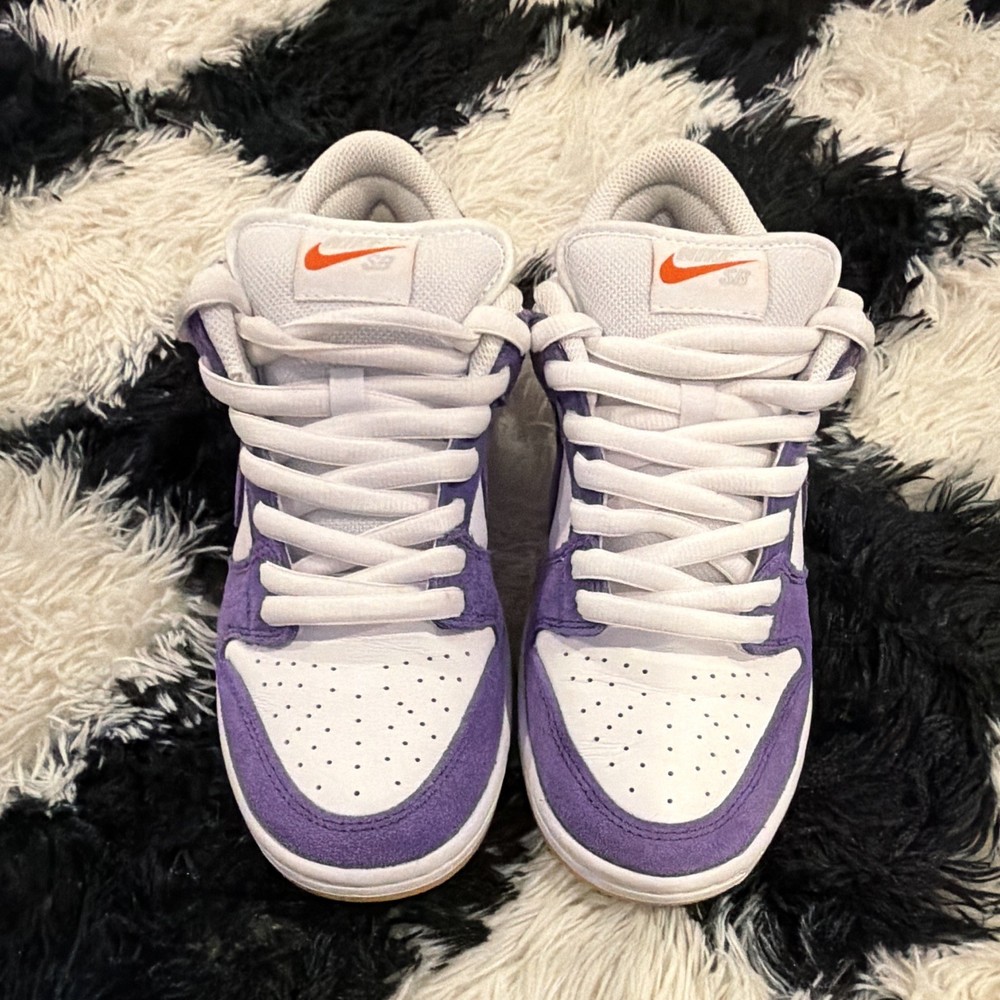 Nike SB Dunk Low Pro ISO Court Purple Skateboarding Shoes US 8 Medium Width
