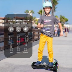 Commugo Off Road 6.5″ Hoverboard Scooter 8.5 Mph Self-Balancing Scooter 300W*2