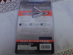 NEW MUZZY 3 Blade CROSSBOW Trocar 100 Grain Archery Hunting Fixed Broadhead –