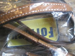 Formay Western Leather Browband Headatall 5/8″ Double & Stitched Chestnut Sealed
