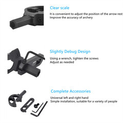 Compound Bow Arrow Rests with Brush Right Hand Left Hand Hunting Archery
