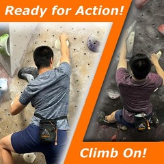 Chalk Bag + for Rock Climbing, Bouldering, Top Rope | Climb On (Chalk Bag (Or…