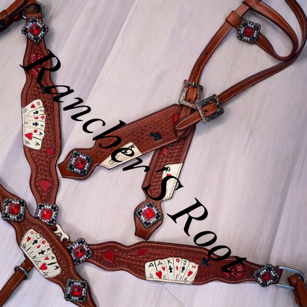 Western Horse Leather Tack Set | Vegas Ace Tack Set
