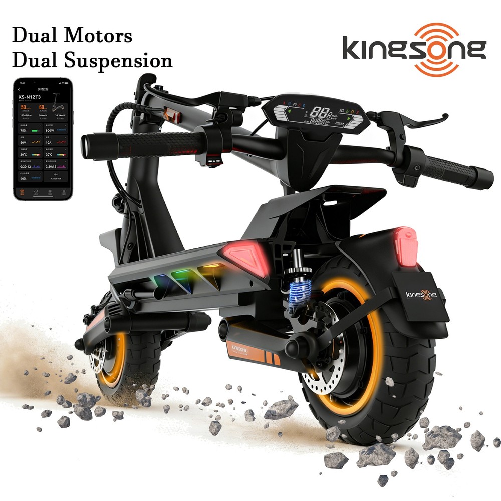 10″ 1000W*2 Off-road E-Scooter for Adults 60V15.6Ah 31MPH Electric Scooter N12T3