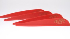 Tonys 3» Archery Vanes Archery All New Super Wave Vane Red 50PK TNYSWVR3343C