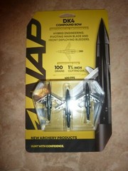 NAP DK 4 BROADHEAD CROSSBOW 3pk 100 Grain 1.75″ Cut WITH 1/3/4″ SECOND CUT NIP