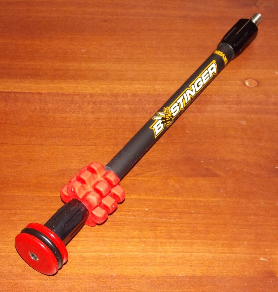 Bee Stinger MicroHex 10″ Stabilizer in Matte Black w/Red – B Stinger