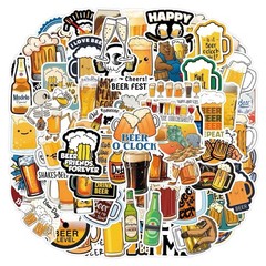 30Pcs Random Funny Beer Drink I Love Beer Alcohol Waterproof Vinyl Stickers