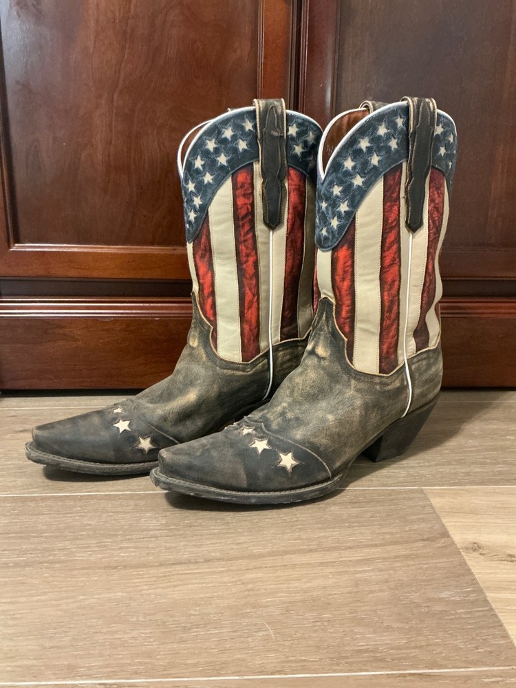 Dan Post DP3586 Women’s Stars & Stripes Western Cowboy Boots US 9.5
