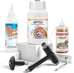 Skate Bearing Cleaning Kit – Portable Complete Bearing Maintenance System wit…