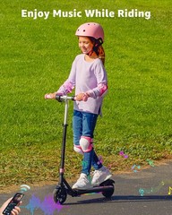 MIHOVER 150W 10mph Speed Kids Electric Scooter For 6-12 Years Old-Pink