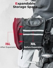 Motorcycle Saddlebags Expandable 20-30L Eva Hard Side Bag Compatible with