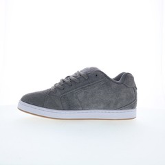 DC Net SE DC03260025-GRYBLK Mens Gray Suede Skate Inspired Sneakers Shoes