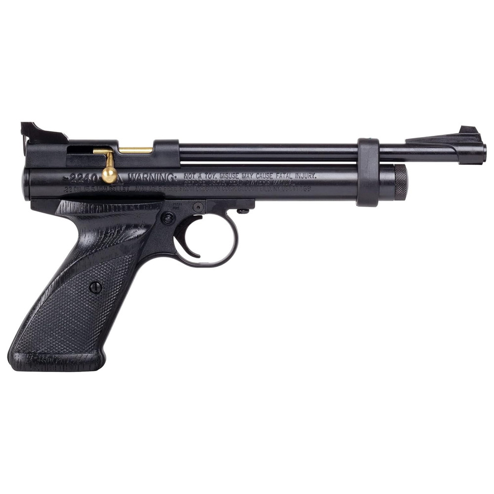 Crosman 2240 .22-Caliber Bolt Action Single-Shot CO2-Powered Air Pistol, Black