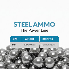 (50) 1/2″ Inch Steel Slingshot Ammo Shot Balls 0.5″ Caliber
