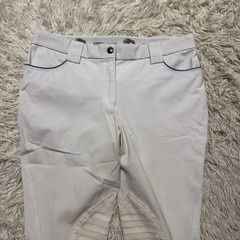 Women’s Size 32 White Sarm Hippique Knee Patch Horseback Riding Breeches