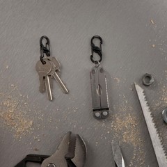 Nite Ize S-Biner Microlock Stainless Steel Durable Carabiner Key Holder 5-Count