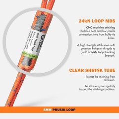 8mm 5/16″ Prusik Loop Pre-Sewn 18 inches / 24 inches
