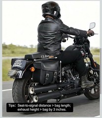 Motorcycle Saddlebags 30L Large Capacity Pu Leather Luggage Bag for Sportster…