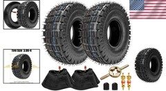 3.00-4 Knobby Tires & Tubes Set for Go Kart and Mini Bikes – 2 Pack