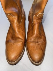 Vintage Dingo Men’s Tan Brown Leather Cowboy Western Boots