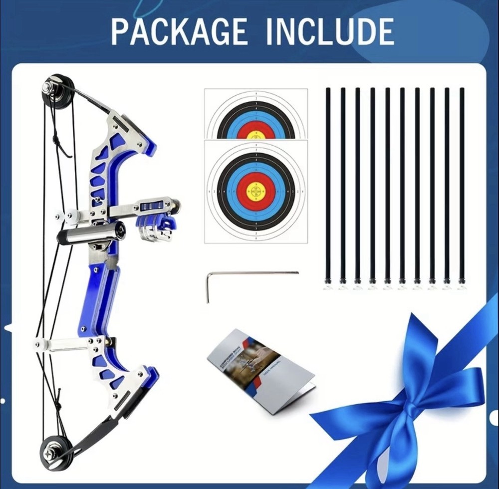 Mini Bow Kit Compact 9.8-Inch High-Power Stainless Steel Compound Bow