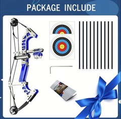 Mini Bow Kit Compact 9.8-Inch High-Power Stainless Steel Compound Bow