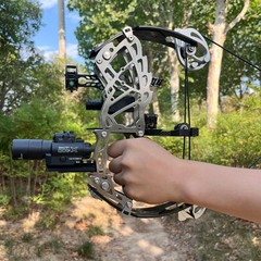 13″ Archery Mini Short Axis Compound Bow Kit 15-32lbs Arrow Laser Sight Hunting