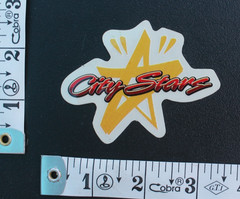 City Stars Skateboards Mad Circle Clear OG Z14B Vintage Skateboarding STICKER