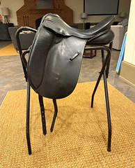 Diamond 17 in Black Dressage Saddle with Spring Tree & Flexible Points