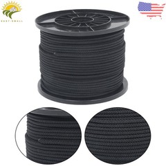 3/16″ Black Dacron Polypropylene Rope 500 Ft Spool High UV & Abrasion Resistance