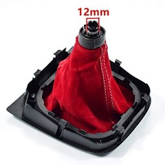 Red Suede Leather Gear Shift Knob – 6 Speed – Complete Red (6-Speed Style)