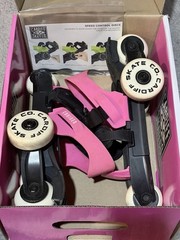 Cardiff Skate Co. Cruiser Adjustable Youth Roller Skates Pink/Black EU 30-37
