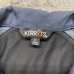 Kerrits Shirt Womens Large Blue Short Sleeve Polo Snap Outdoors Horse Equestrian